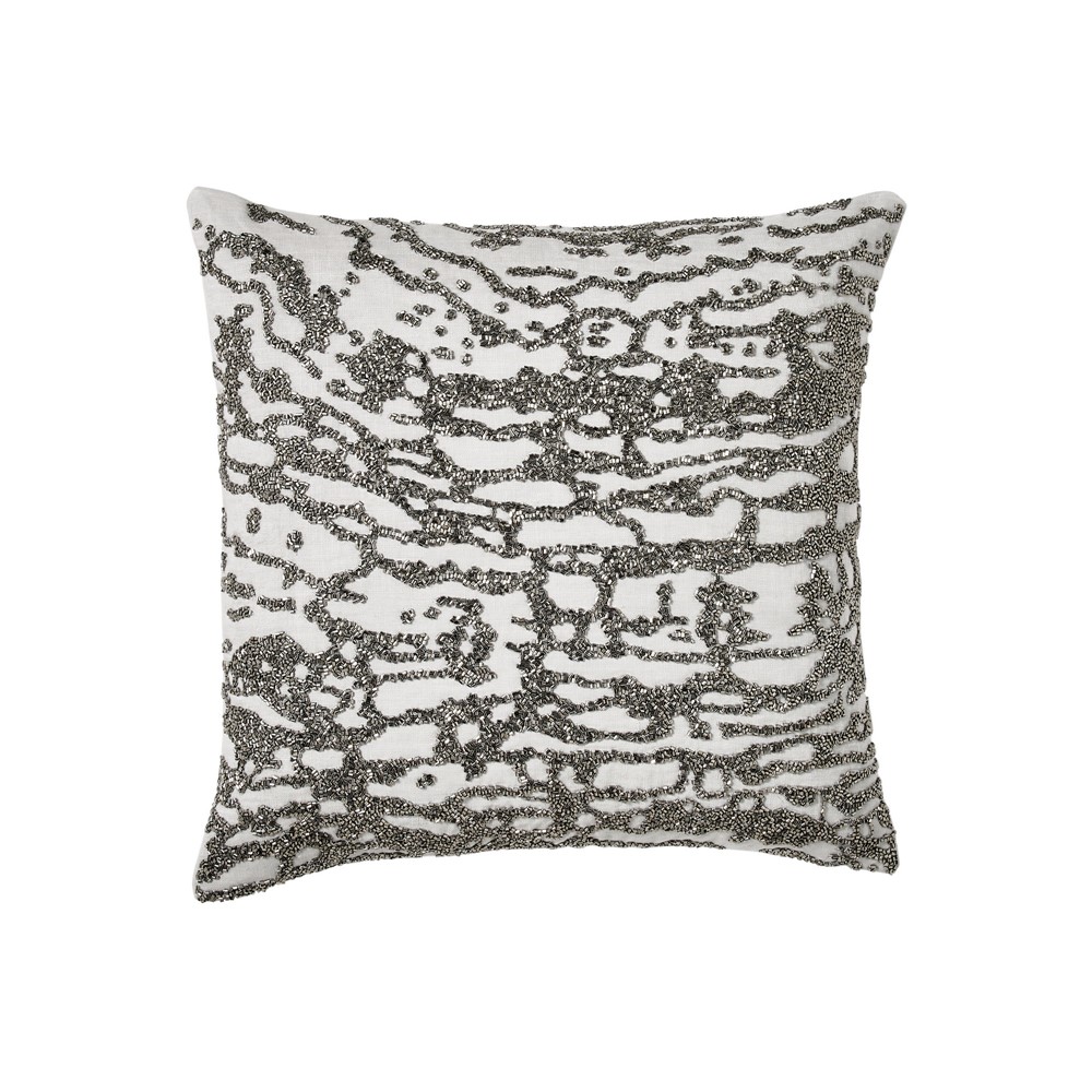 Donna Karan Luna Bead Work Cushion in Platinum Grey